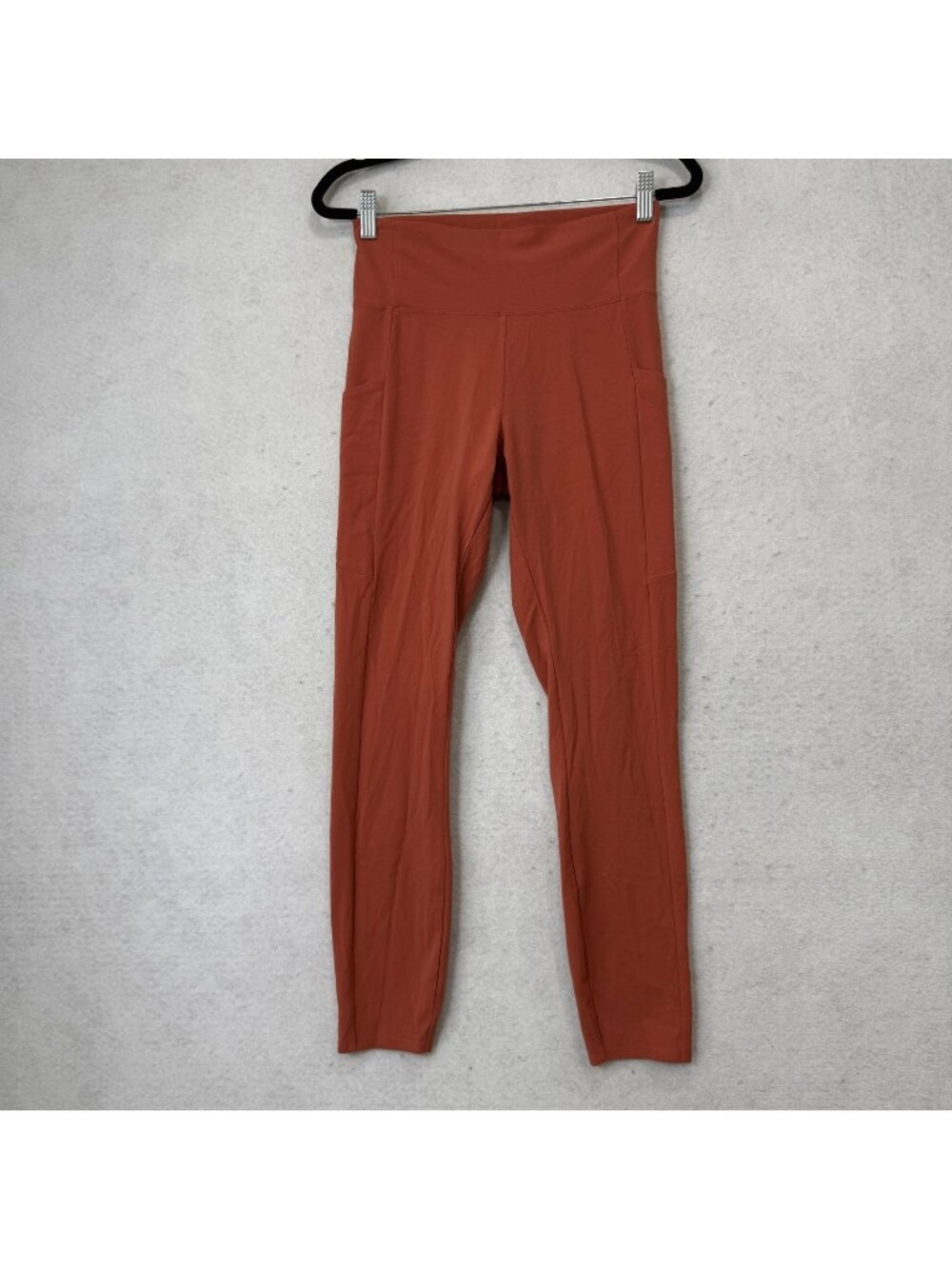 REI Cooperative Leggings Womens Medium Orange High Rise Ankle Pockets Yoga